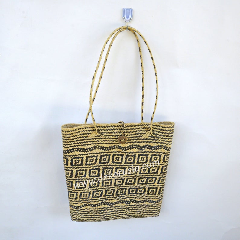 Women Natural Woven Bag Medium Hand Bag - Ethnic Tribal - Type G | Woven Bag | Free Shipping